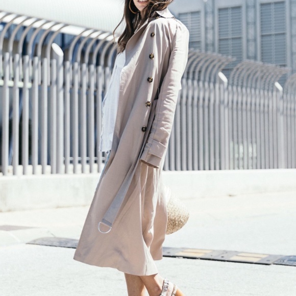 Pull&Bear Jackets & Blazers - Pull&Bear special edition long cream tan trench coat